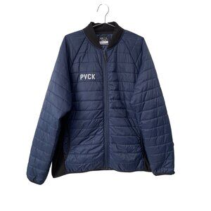 PVCK Team Insulator Puffer Jacket Mens XL Navy Blue Black Winter Outdoor Active